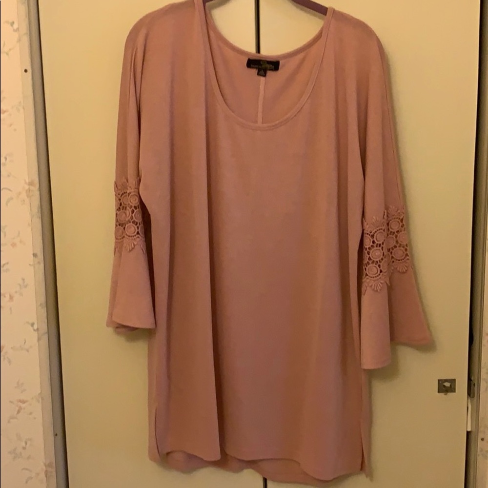Casual tunic light rose color
